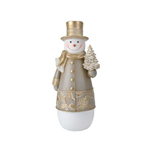 Pupazzo di neve con decoro oro