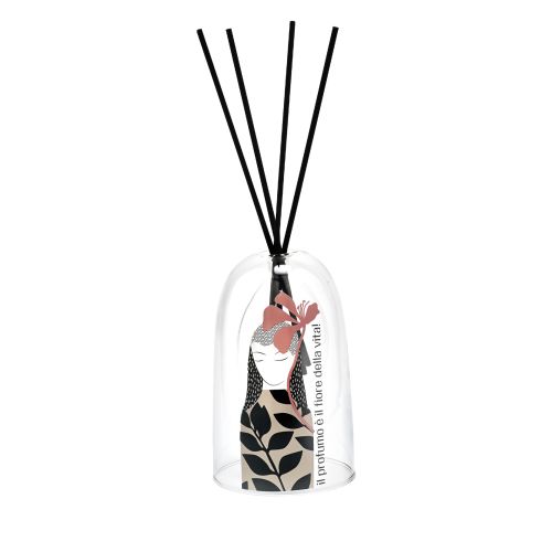 Bottiglia vetro borosilicato per profumo ambiente decoro donna