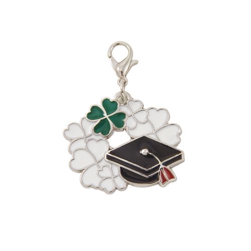 Charm "tocco" con quadrifogli - 6 pz.