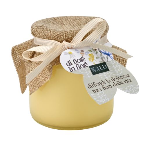 Candela barattolino vetro colore giallo