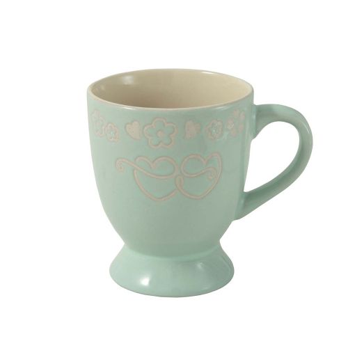 Mug con cuori - verde - 2 pz.