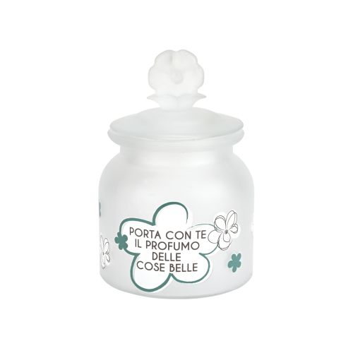 Barattolo vetro satinato dec "cose belle"