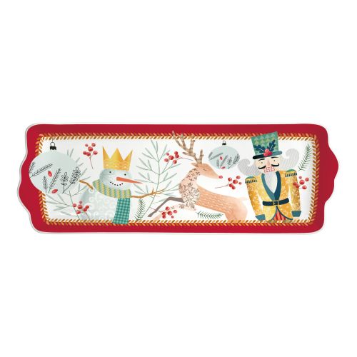 Piatto rettangolare per torrone racconti di natale