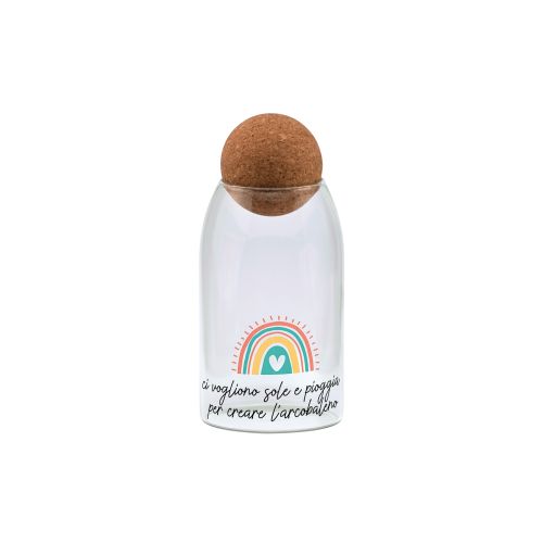Barattolo in vetro borosilicato con tappo in sughero