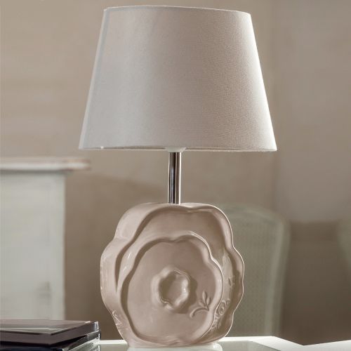 Lampada fiore 23.5x8.5x50 cm h tortora