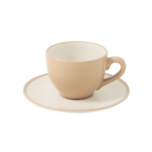 Tazza espresso c/piatto col.tortora - 6 pz.