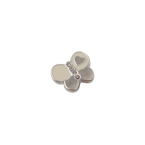 Charm per bracciale in silicone farfalla - 6 pz.