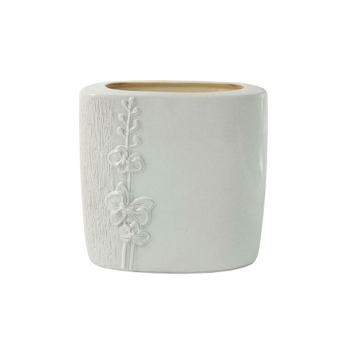 Vaso quadrato colore grigio lucido