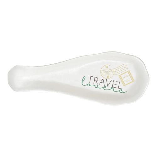 Poggiamestolo in kergres decoro "travel lovers" - 2 pz.