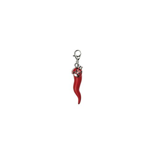 Charm cornetto dettaglio coccinella - 6 pz.