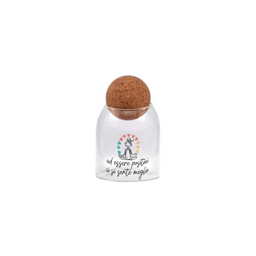Barattolo in vetro borosilicato con tappo in sughero