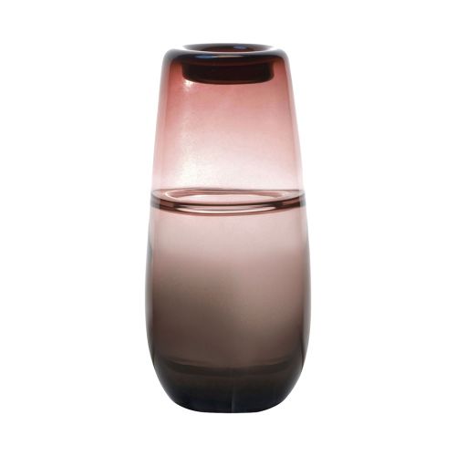 Vaso 16 x 36h cm colore porpora e grigio