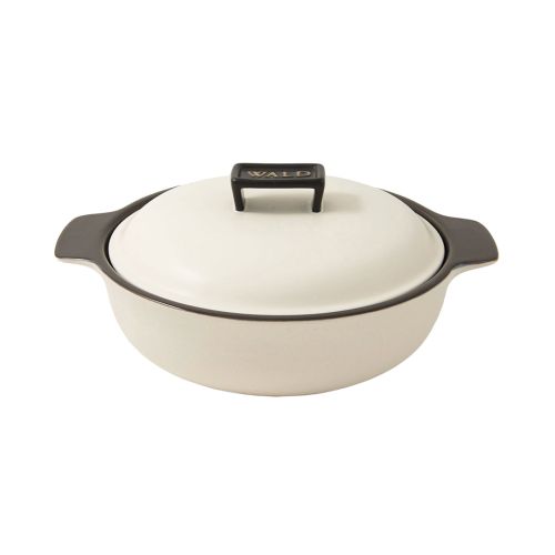 Tegame con coperchio col. bianco 27.5x33x14h