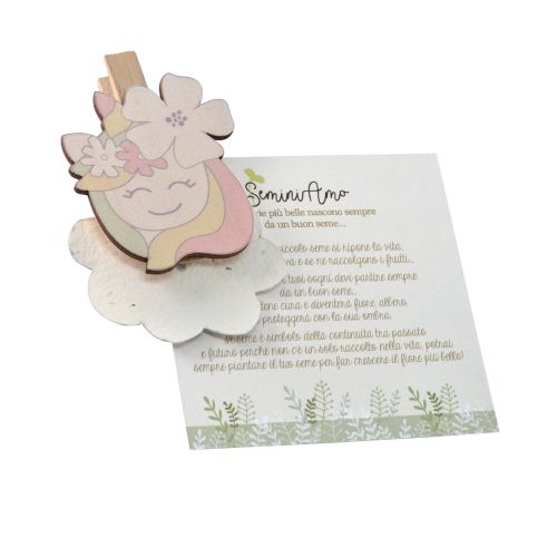 Mollettina chiudi pacco unicorno con carta piantabile - 6 pz.