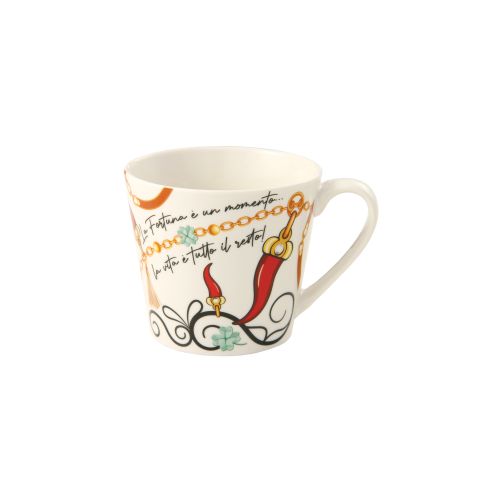 Tazza colazione decoro cornetti