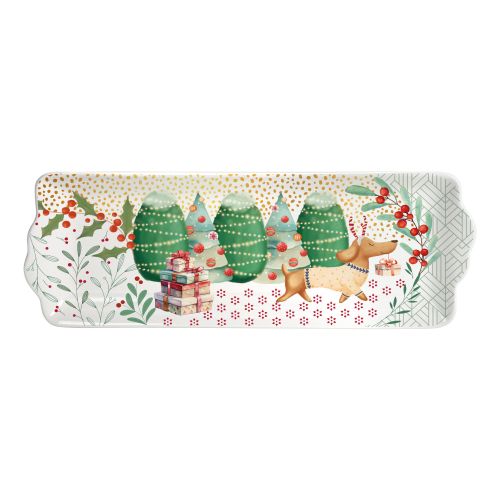 Piatto torrone decorazione paesaggi