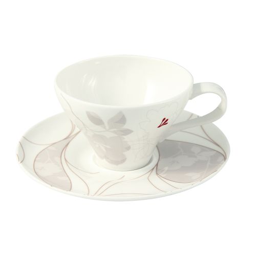 Tazza da tè con piatto anthea - 6 pz.