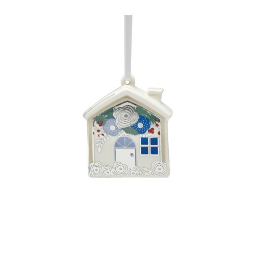 Addobbo casetta colore argento e blu