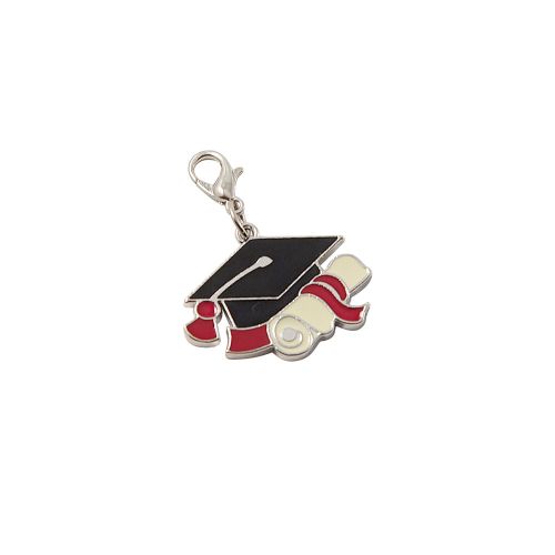 Charm cappello laurea e pergamena - 6 pz.