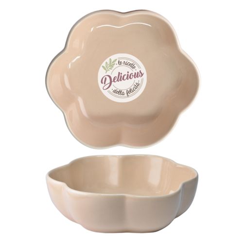 Pirofila fiore colore sabbia - 2 pz.