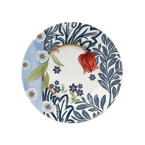 Piatto fondo decoro tulipani - 6 pz.