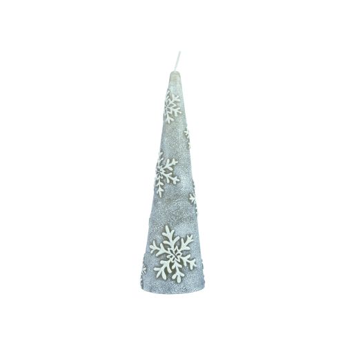 Candela piccola forma albero colore grigio