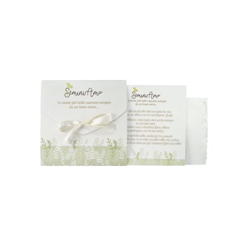 Biglietto augurale con carta piantabile - 6 pz.