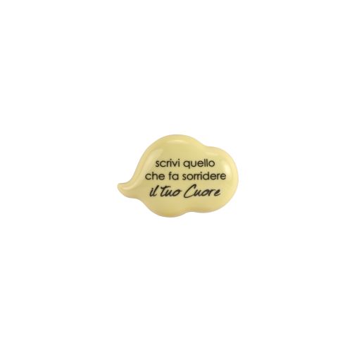 Magnete porcellana colore giallo dec "cuore" - 4 pz.
