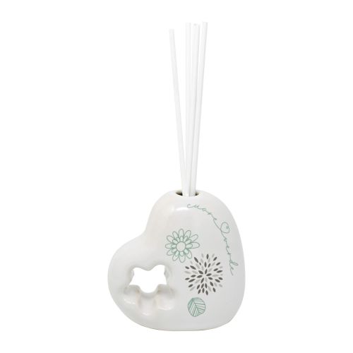 Profumatore in kergres decoro fiore+profumo 30ml - 2 pz.