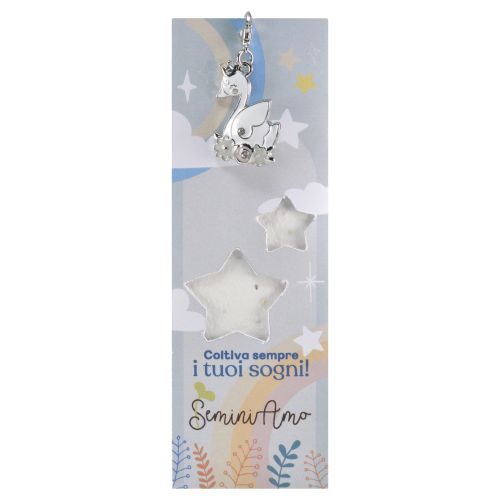 Segnalibro cigno con carta piantabile - 6 pz.