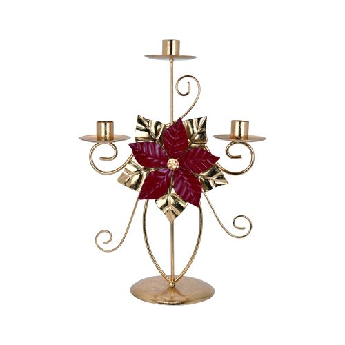 Candeliere oro con stella rossa