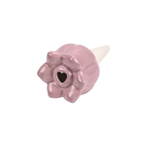 Fiore autoirrigante in ceramica colore lilla - 2 pz.