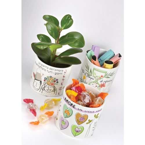 Cache pot porcellana dec "trova un posto dove fiorire"