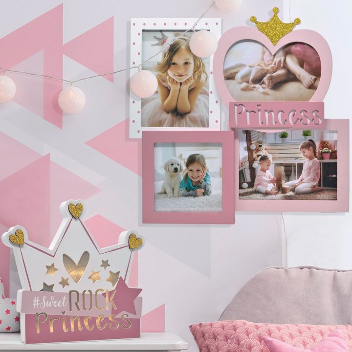 Set 3 Portafoto A Incastro A Forma Di Ape – Decorazione Cameretta Bambini, Diametro 7,5 Cm