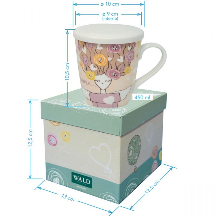 Tazza Per Tisana Con Filtro 400ml - In Ceramica, Con Coperchio, Design Moderno E Facile Da Usare - Foto 8