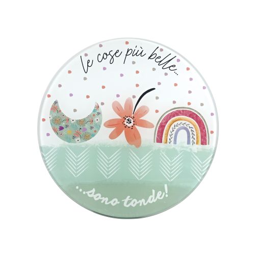 Sottopentola o tagliere in vetro dec "le cose piu' belle"