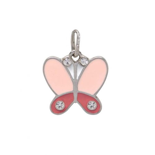 Charm farfalla rosa - 2 pz.