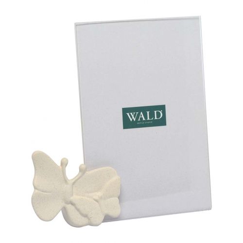 Portafoto farfalla 13.5x15cm colore avorio matt - 2 pz.