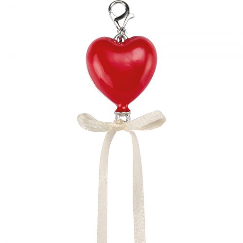 Charm palloncino cuore rosso - 6 pz.