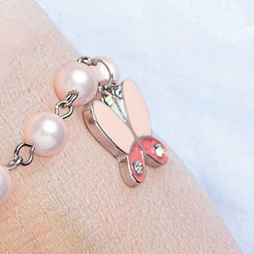 Charm farfalla rosa - 2 pz.