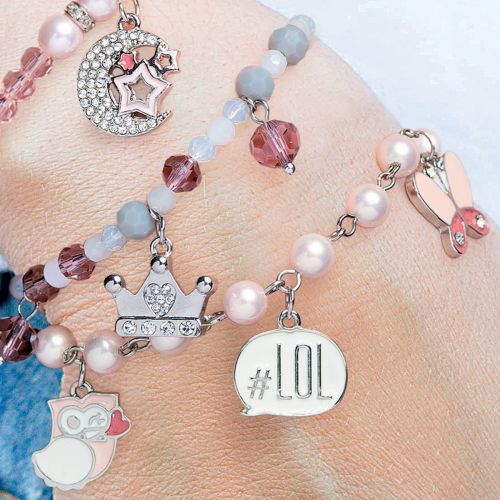 Bracciale gufo, lol e farfalla