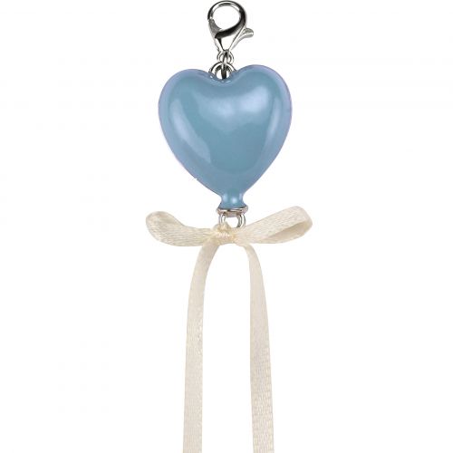 Charm palloncino cuore azzurro - 6 pz.