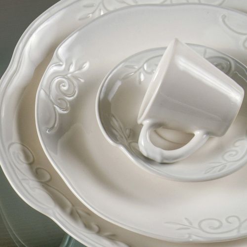 Piatto frutta bianco, con sfumature aviazione sul - 6 pz.