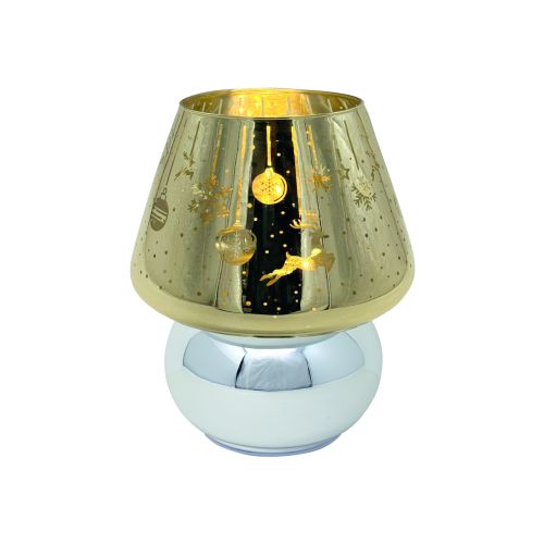 Lampada in vetro con led colore oro