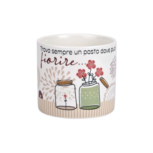 Cache pot porcellana dec "trova un posto dove fiorire"