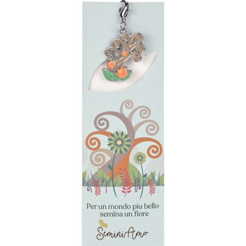 Segnalibro con charm "albero della vita + carta piantabile - 6 pz.