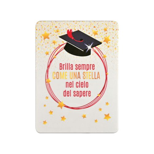 Magnete in resina decorato "brilla come una stella