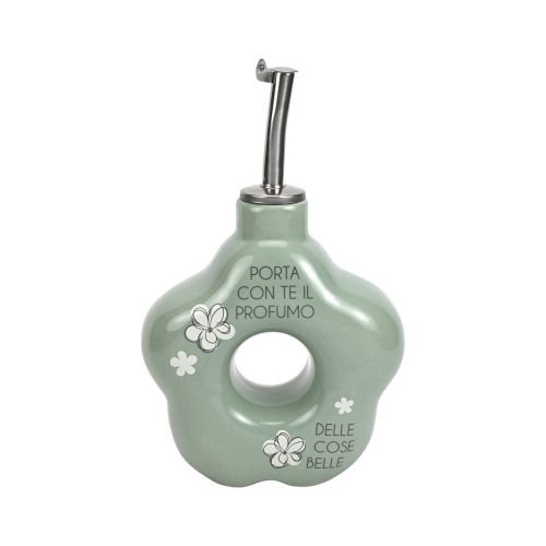 Oliera verde forma di fiore dec" cose belle"