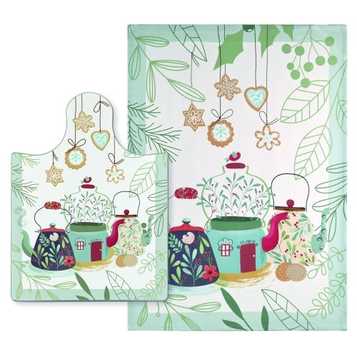 Tagliere vetro temperato+strofinaccio teiere