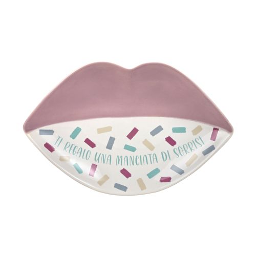 Contenitore in kergres bocca bicolor dec "manciata di sorrisi"